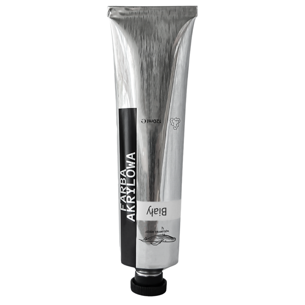 Farba akrylowa biala metalowa 120ml Wielorybie Rzeczy
