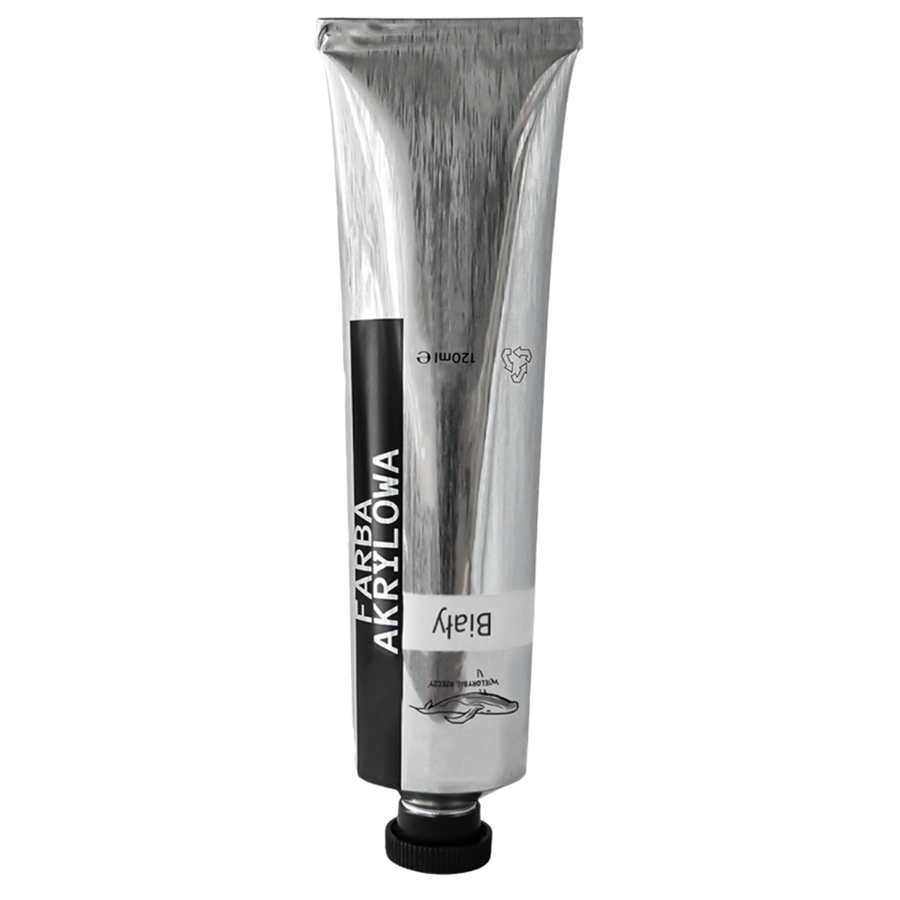 Farba akrylowa biala metalowa 120ml Wielorybie Rzeczy