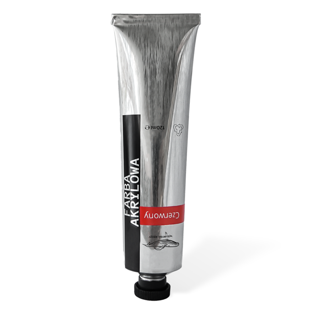 Farba akrylowa czerwona metalowa 120ml Wielorybie Rzeczy