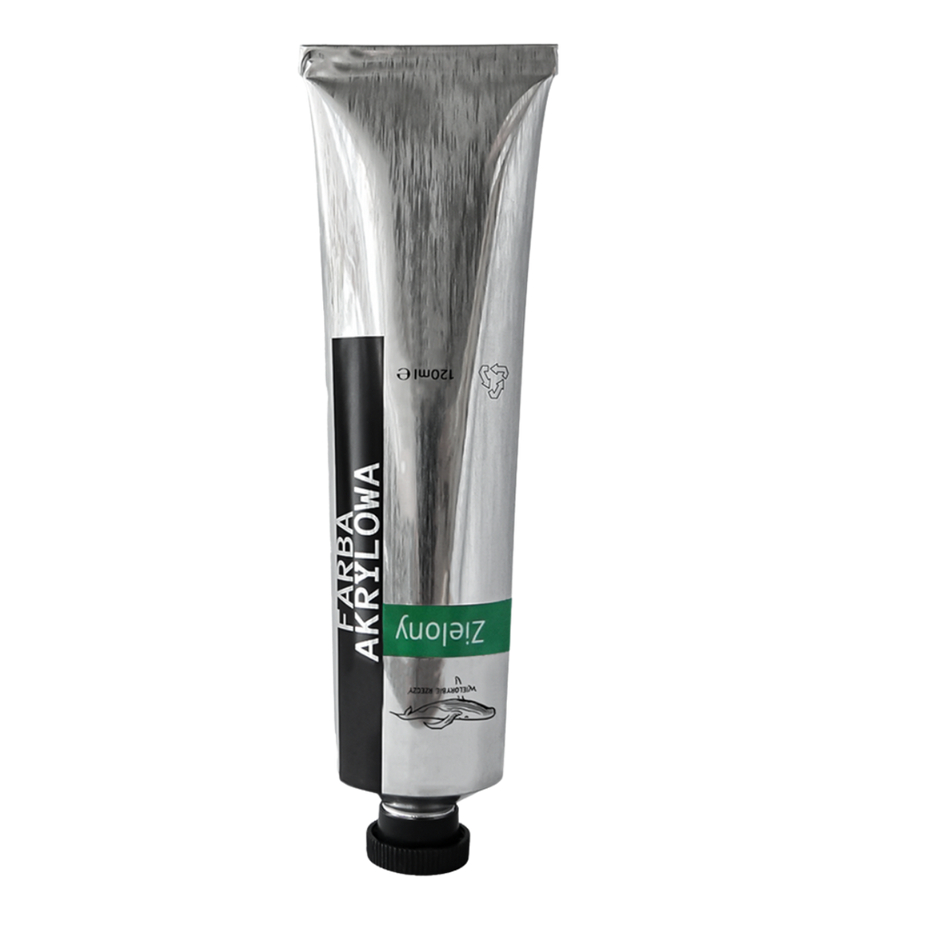 Farba akrylowa zielona metalowa 120ml Wielorybie Rzeczy