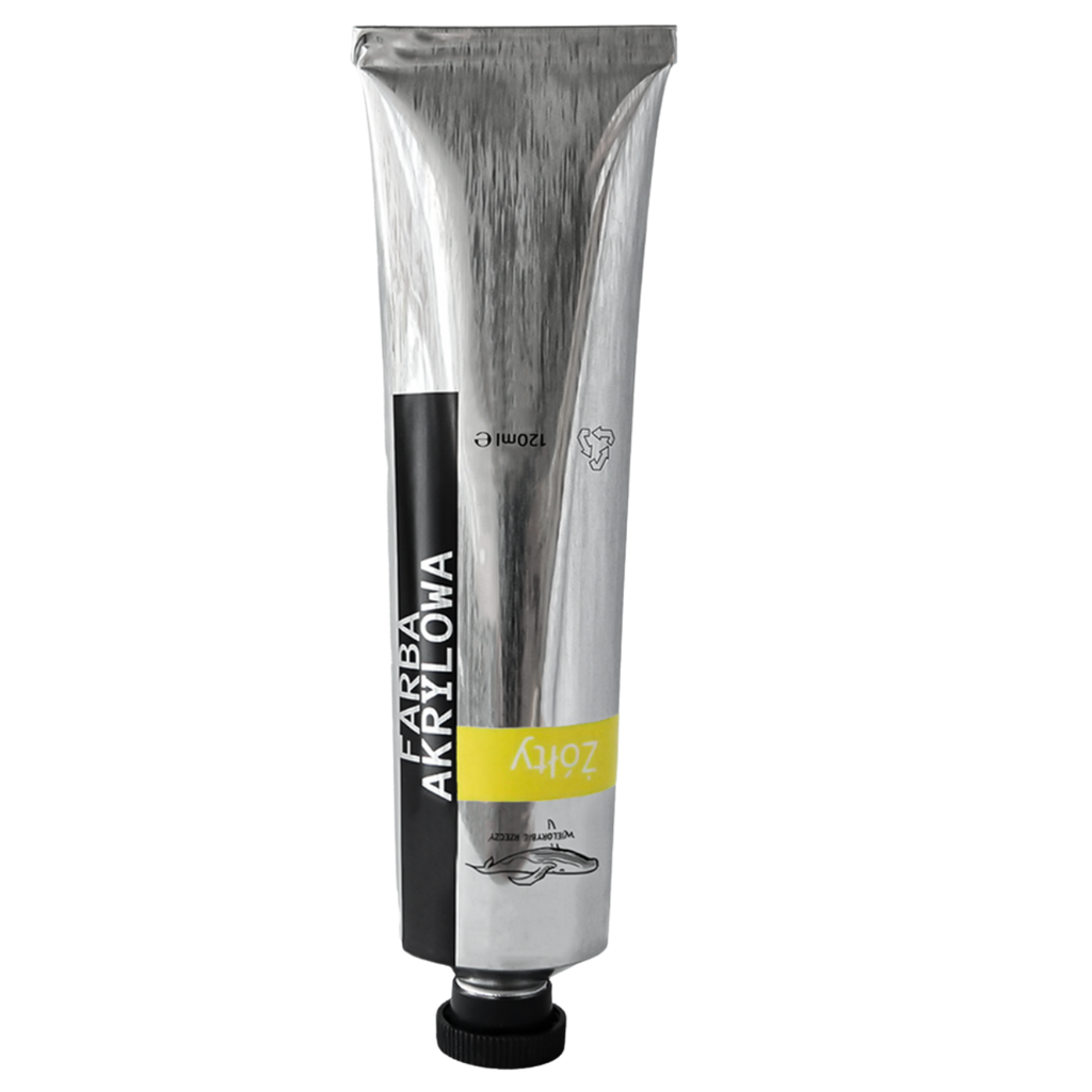 Farba akrylowa zolta metalowa 120ml Wielorybie Rzeczy 