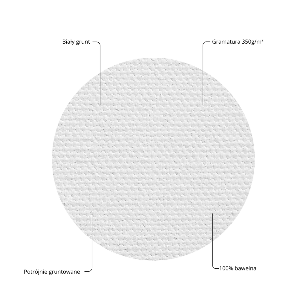 Podobrazia okragle studio bawelniane 350g Wielorybie Rzeczy