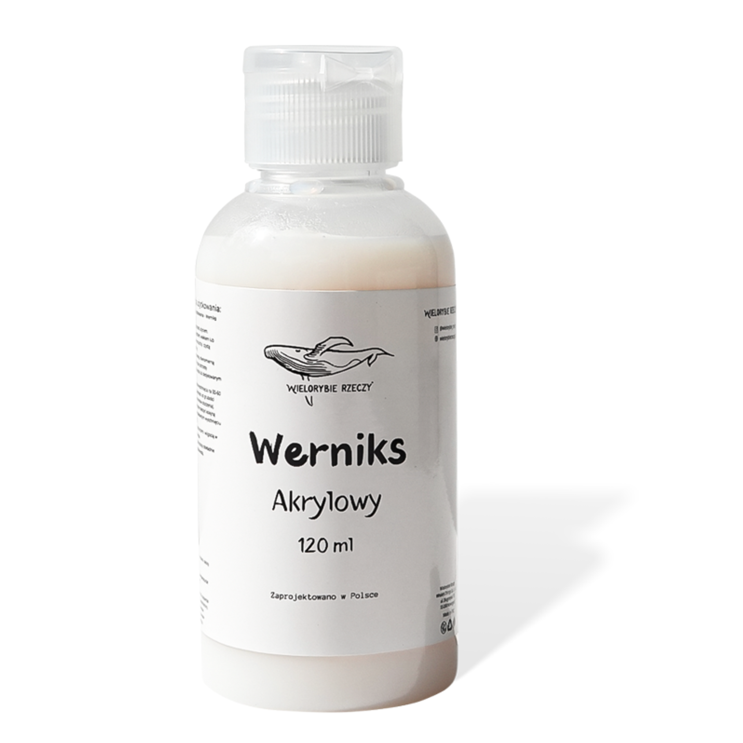 Werniks akrylowy polyskowy 120ml Wielorybie Rzeczy