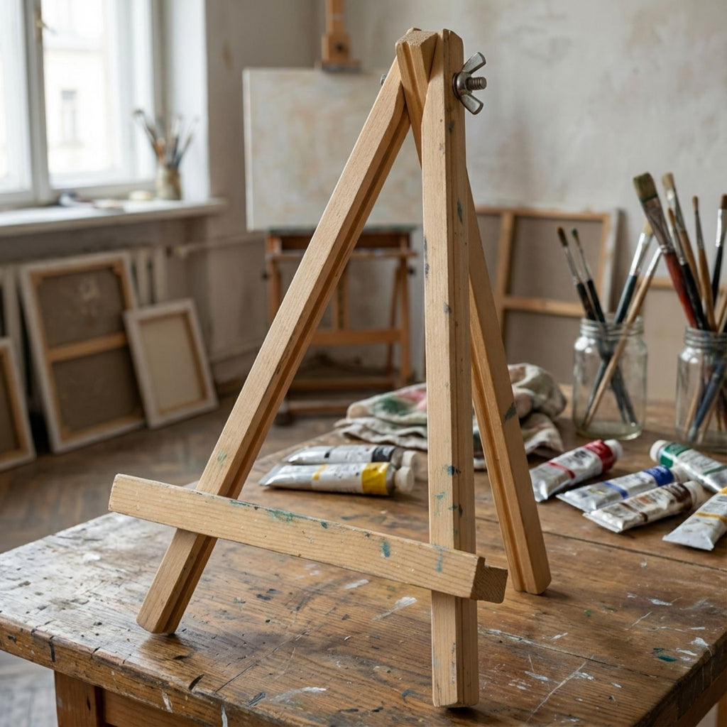sztaluga stolowa forma mini drewniana w pracowni wielorybie rzeczy